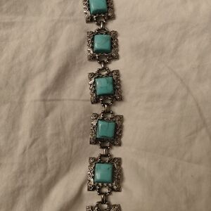 Silver and Turquoise Bracelet